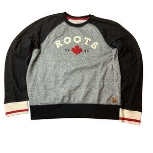 Roots Cabin Collection Salt & Pepper Raglan Sweatshirt - Large